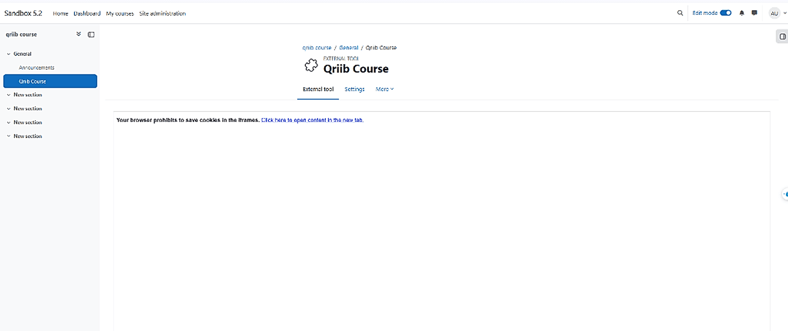 Qriib Virtual Classroom Inside Moodle